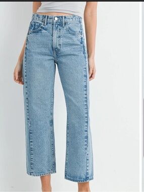 Just Black Denim Twist Jean Wide Leg size 29 blue jeans cotton